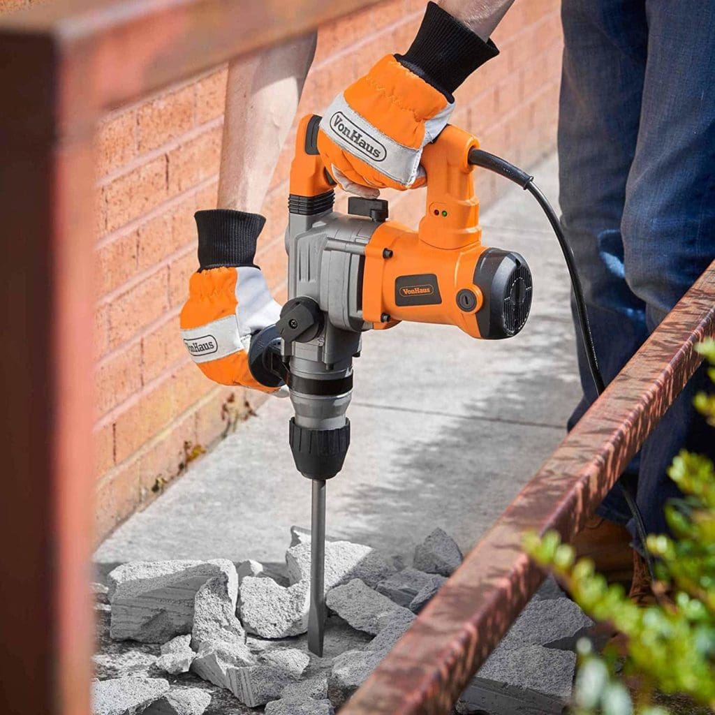 person using VonHaus SDS Rotary Hammer Drill