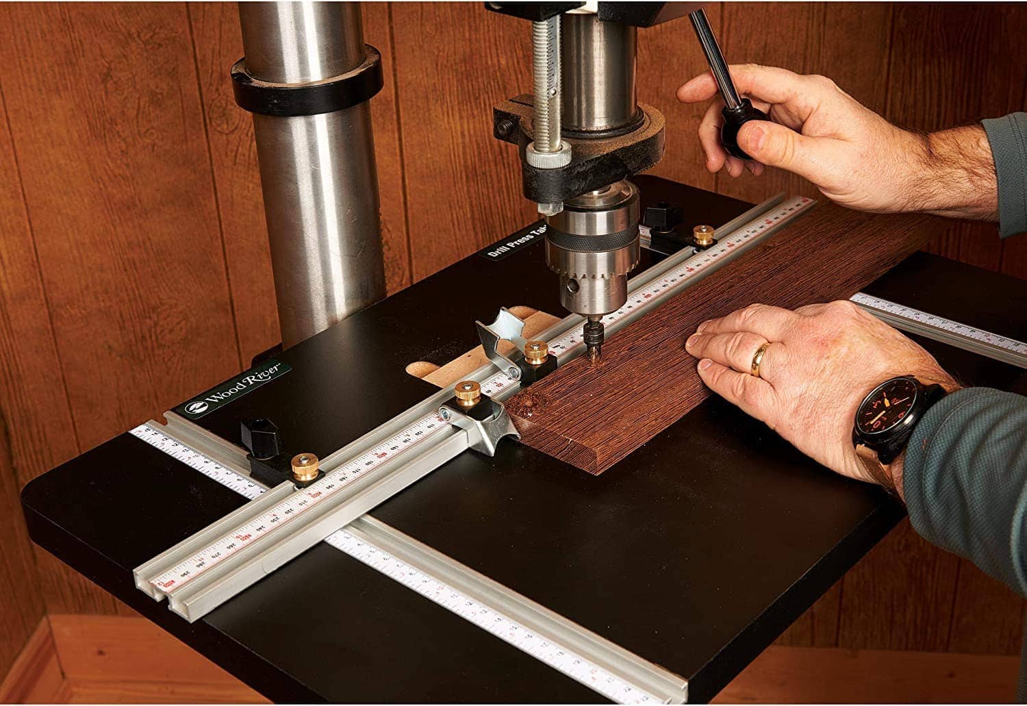 Using WoodRiver Drill Press Table 