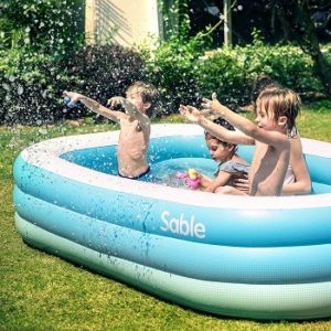 Toddlers Inflatable Baby Pool 58 x 13 Outdoor Kids Swimming Pools for Babies Garden Sable Kiddie Pool Indoor