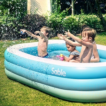 Sable Inflatable Pool, Blow Up Swim Center feat