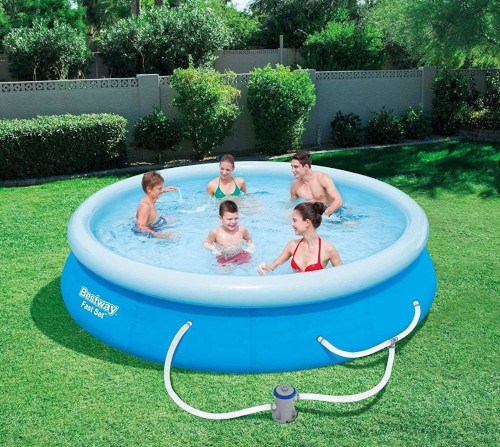 Bestway 6FT 8FT 10FT FAST SET FAMILY SWIMMING POOL PATIO GARDEN OUTDOOR PADDLING BESTWAY 