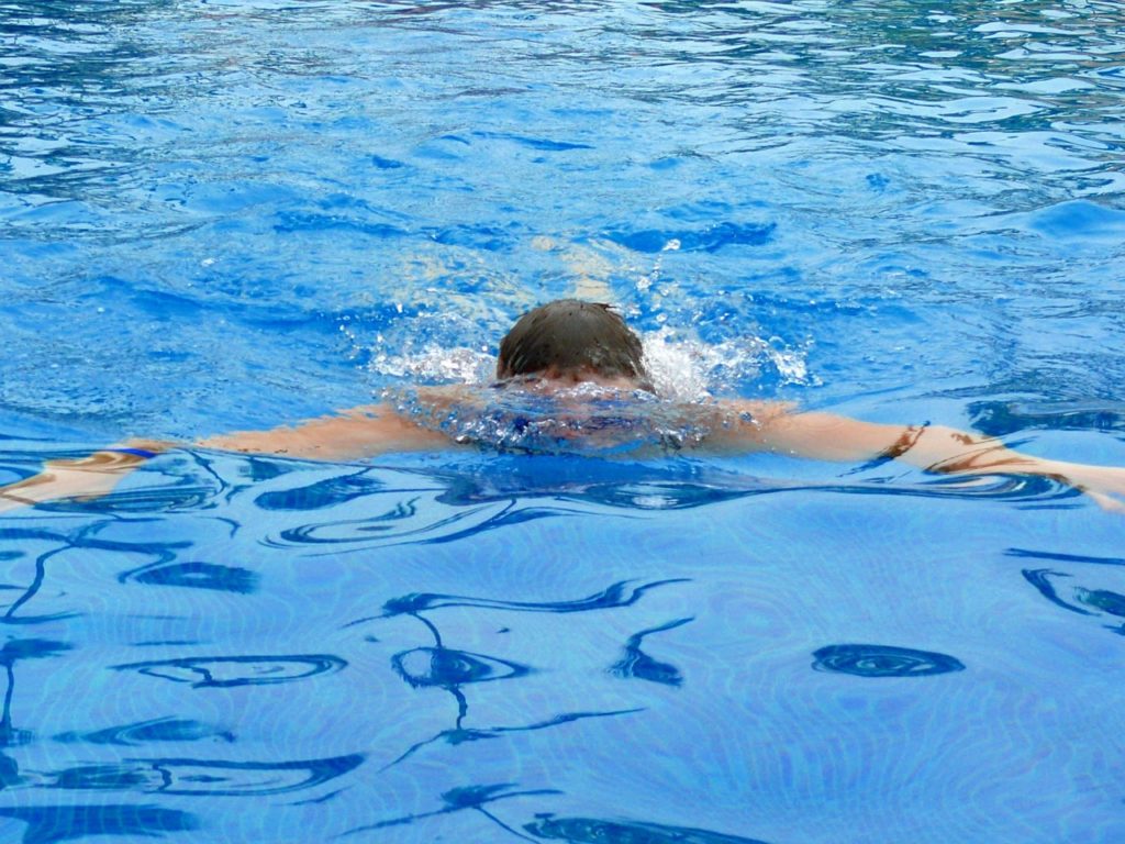 man swimming