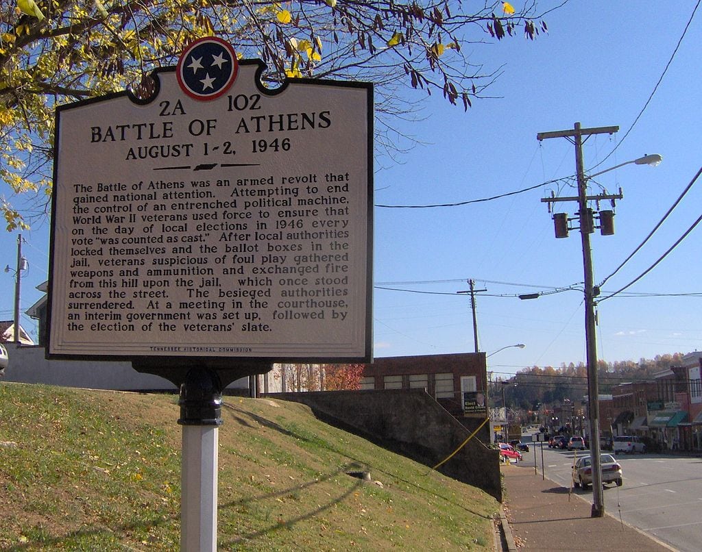 Battle of Athens, TN marker