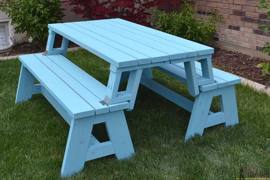 DIY Convertible Picnic Table and Bench