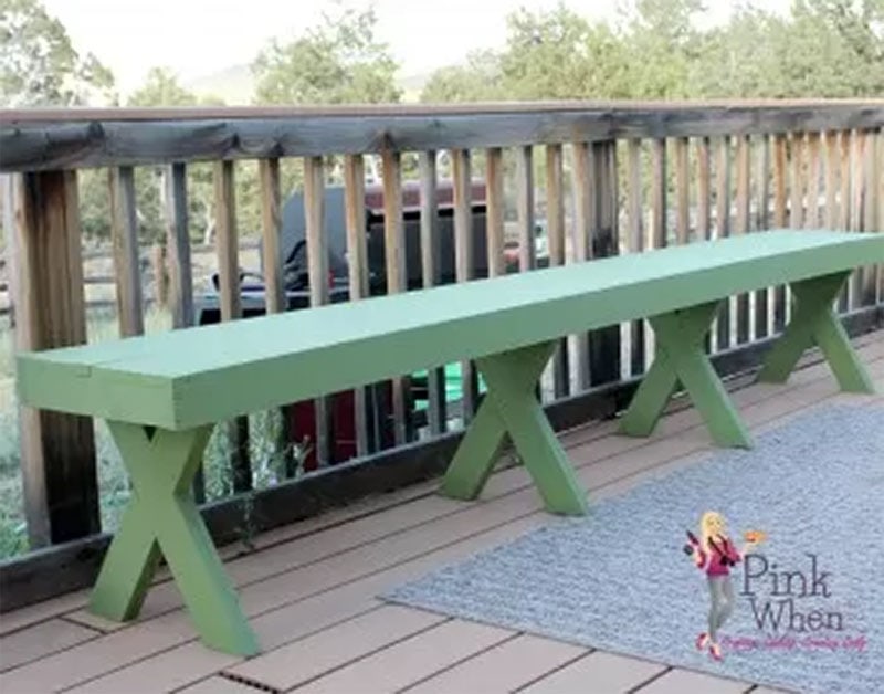 Pink When Outdoor Patio Bench