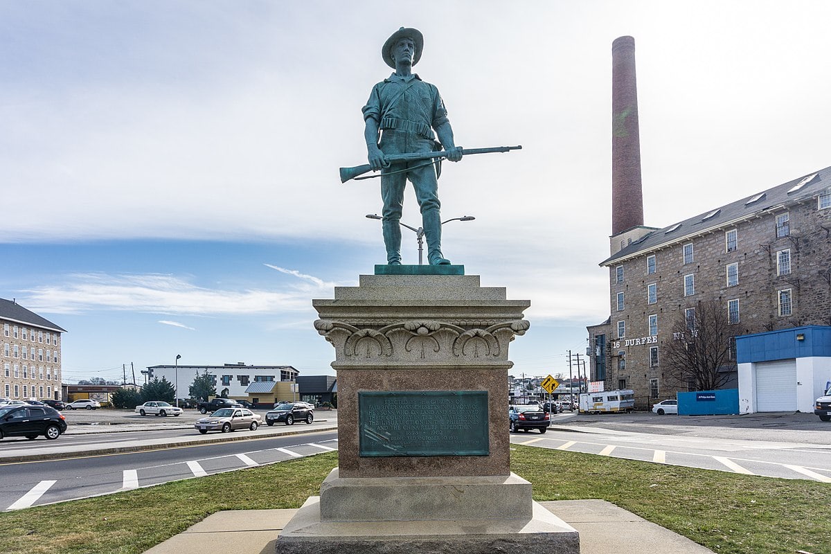 The Hiker statue, Fall River, Massachusetts in 2017