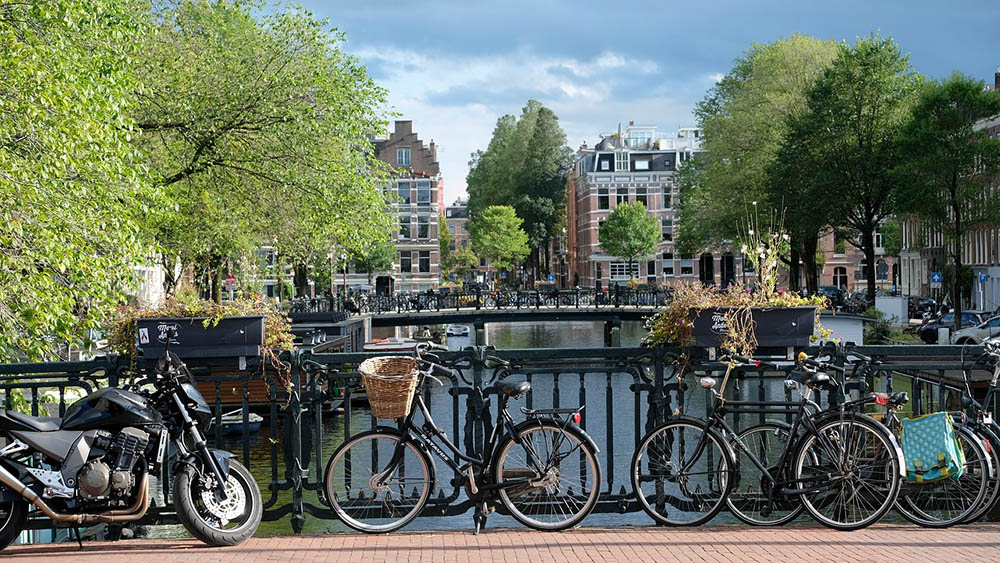 downtown Amsterdam Netherlands