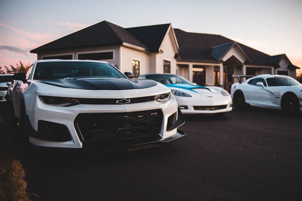 home with multiple cars