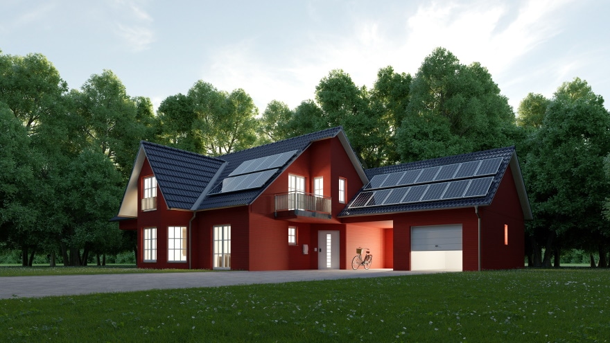 house powered by solar energy