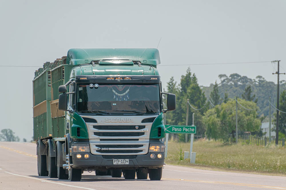 truck on a highway
