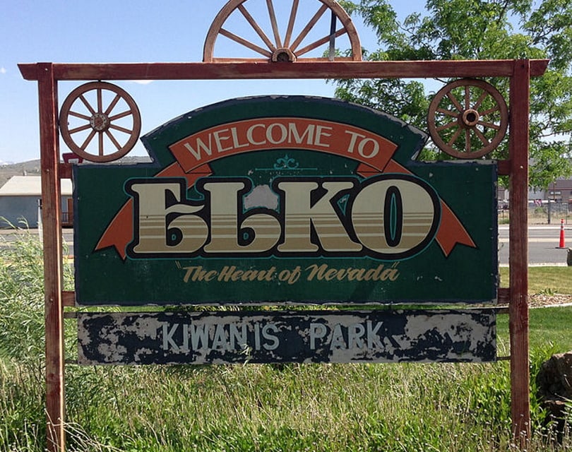 Elko Nevada Welcome Sign