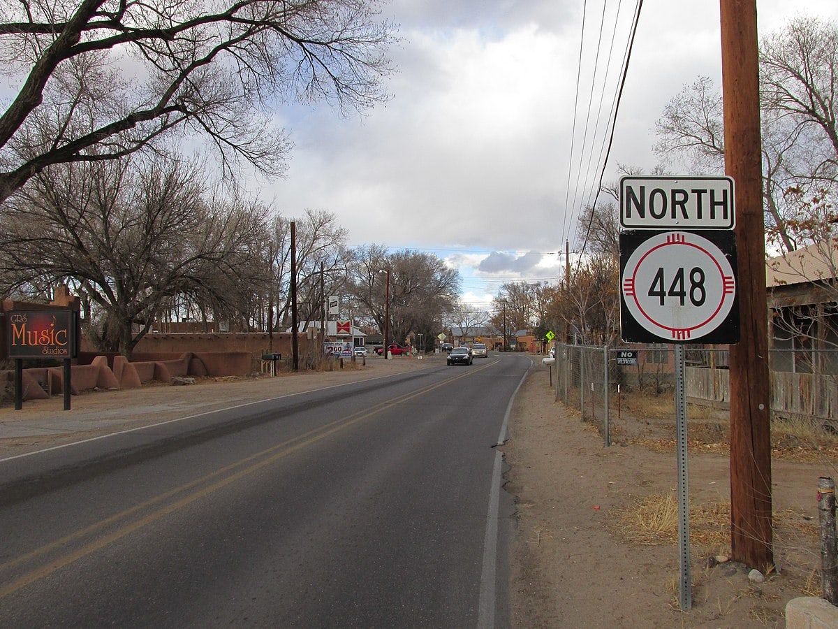NM 448 northbound, Corrales NM