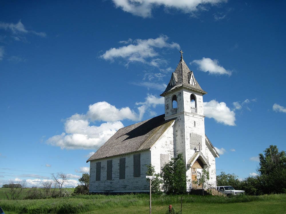 abandoned church in North Dakota