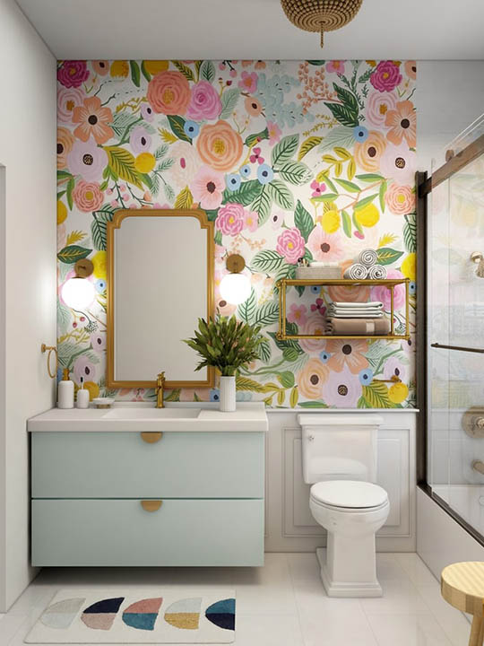 28 Bathroom Wallpaper Ideas  Best Wallpapers for Bathrooms