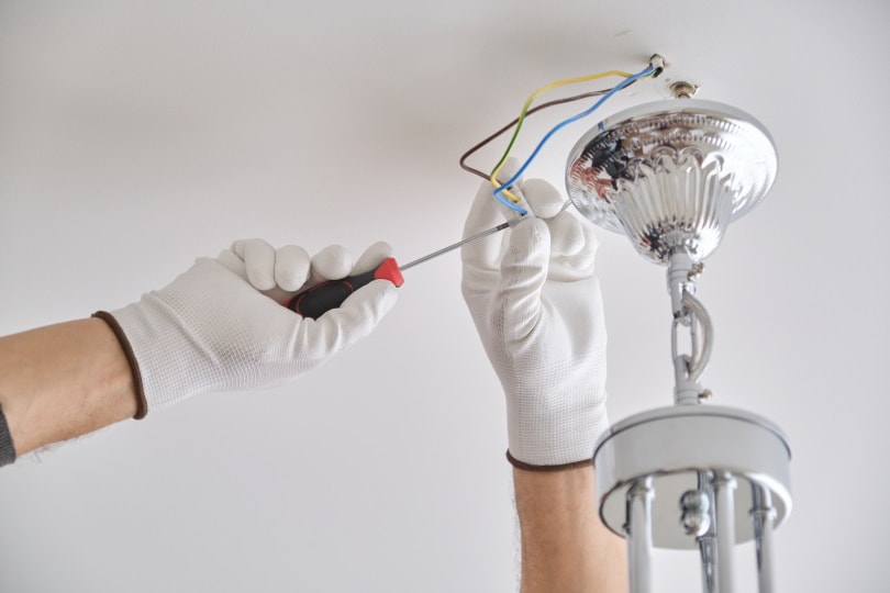 ceiling lamp installation