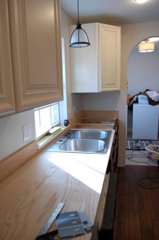 DIY plywood countertops