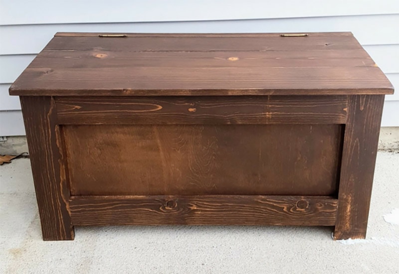 diy dark walnut shaker blanket chest