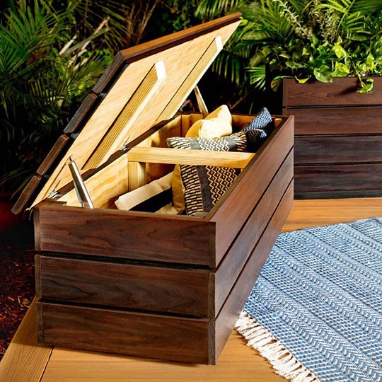 diy outdoor storage bench