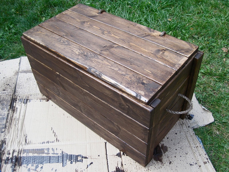 diy wood storage chest
