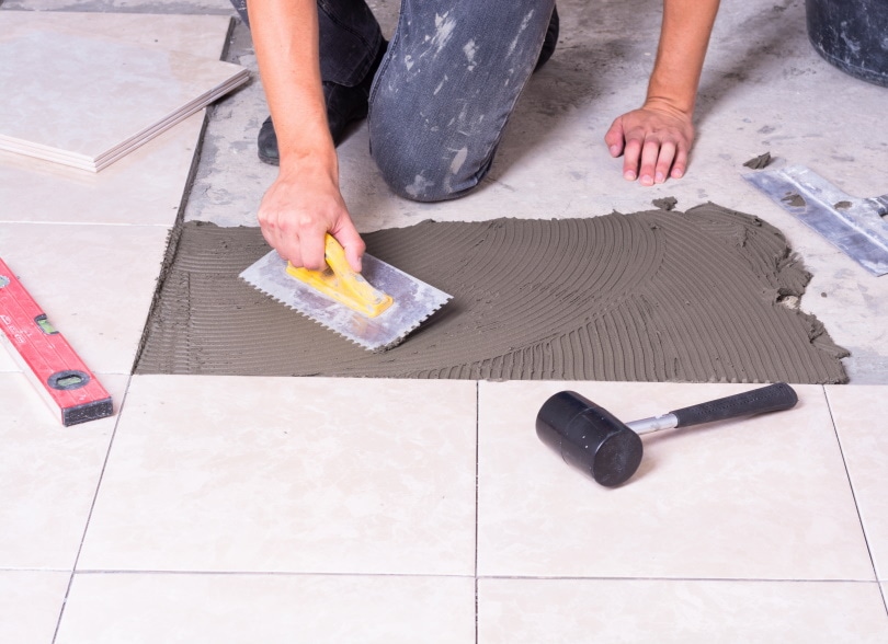 installing ceramic tiles