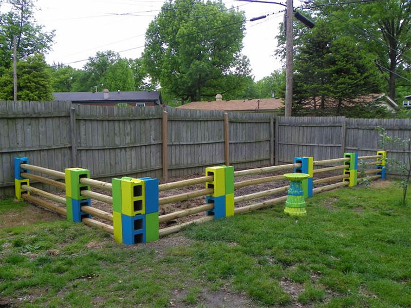Cinder Block Fence