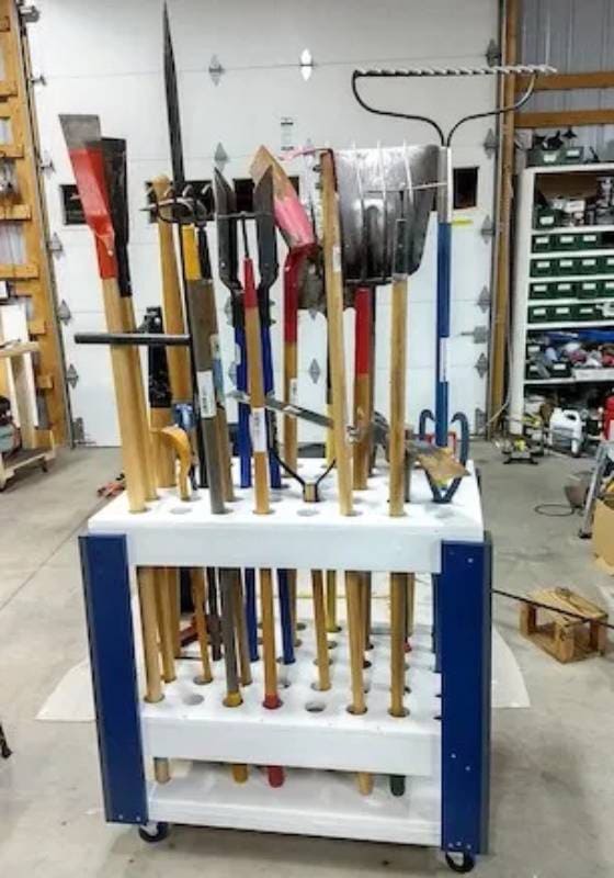 DIY garden tool rack