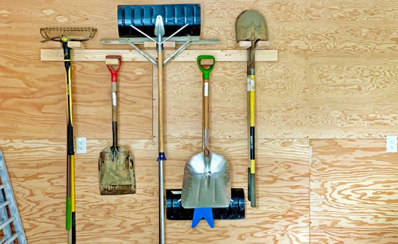 DIY garden tool storage