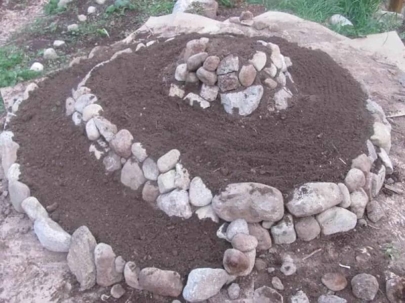 DIY herb spiral garden