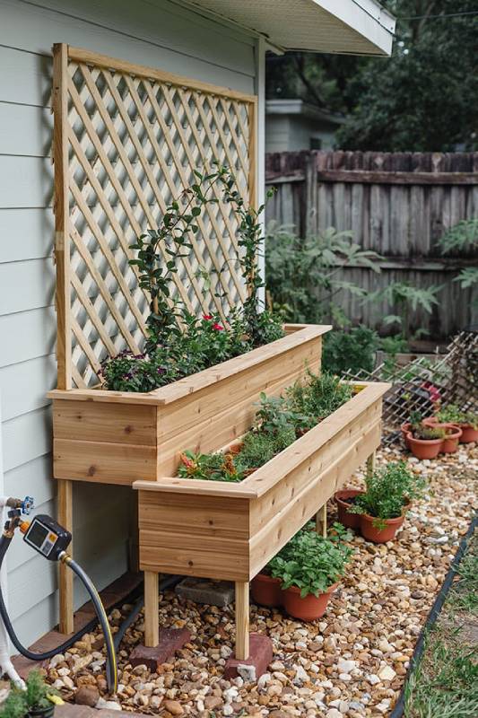 DIY tiered herb garden planter