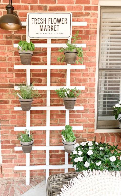 DIY wall herb garden