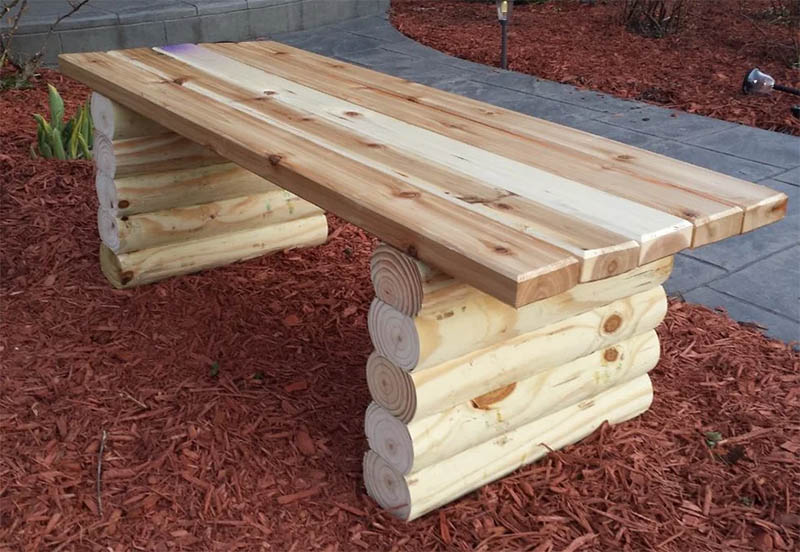 Easy Cedar Garden Bench