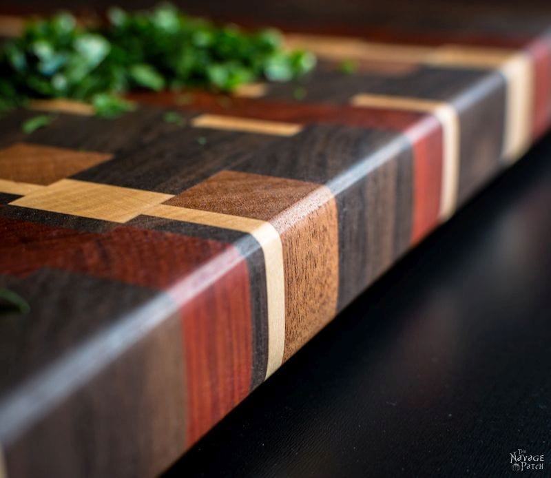 End Grain Cutting Board- then avage patch