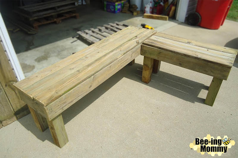 L Shaped Patio Bench 