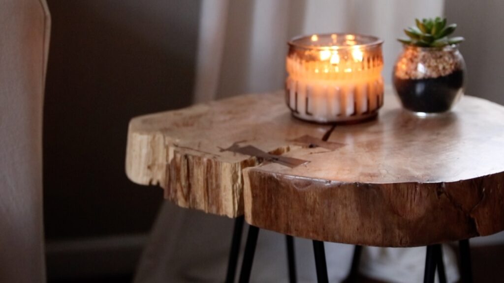Live edge side table