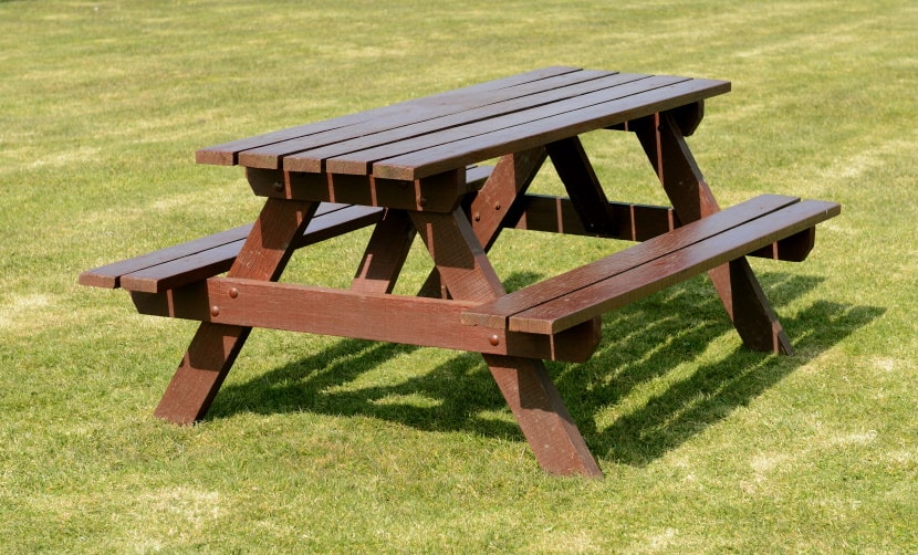 wooden table top picnic