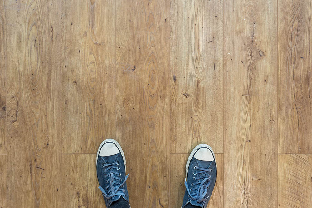 shoes on wooden floor
