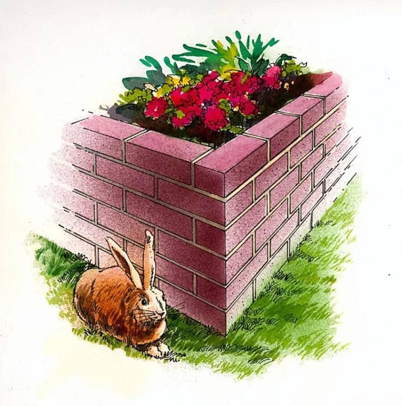 DIY brick raised bed
