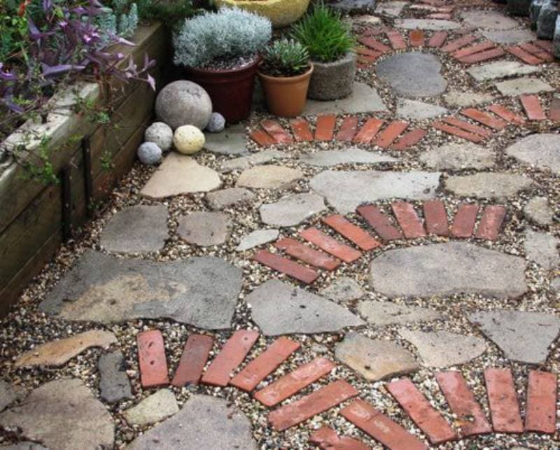 DIY playful and permeable paving patterns