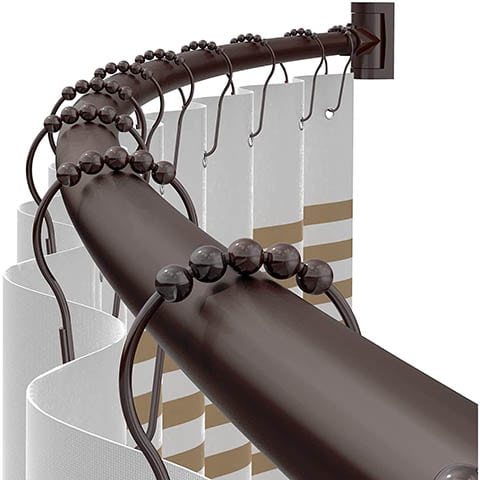 PrettyHome Adjustable Curved Shower Curtain Rod
