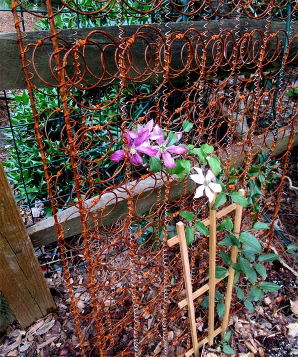 Recycled Bed Springs Trellis