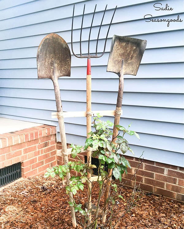 Vintage Garden Tool Trellis