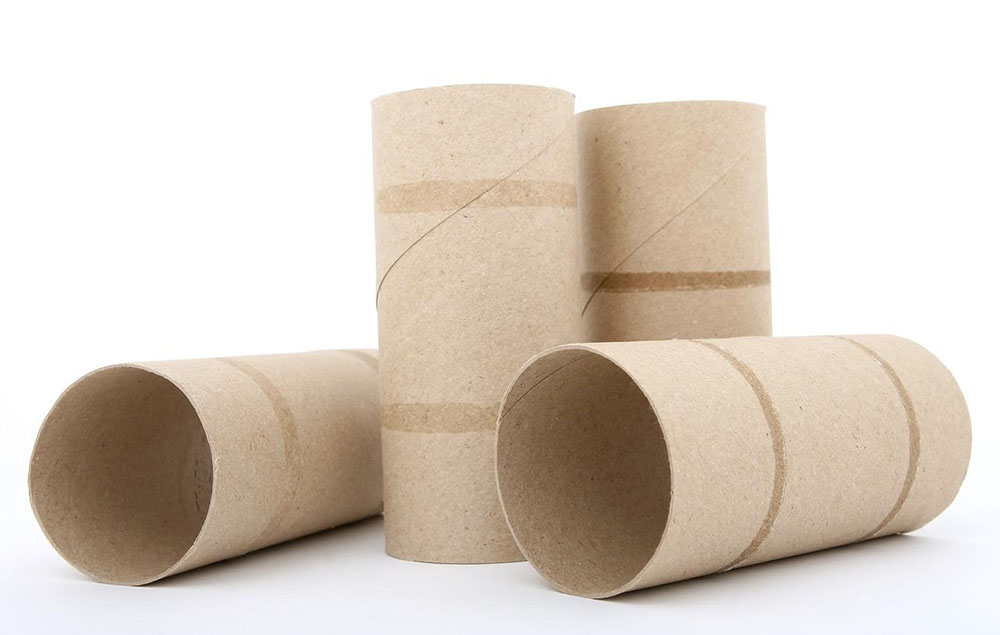 núcleos de rollos de papel de seda de cartón
