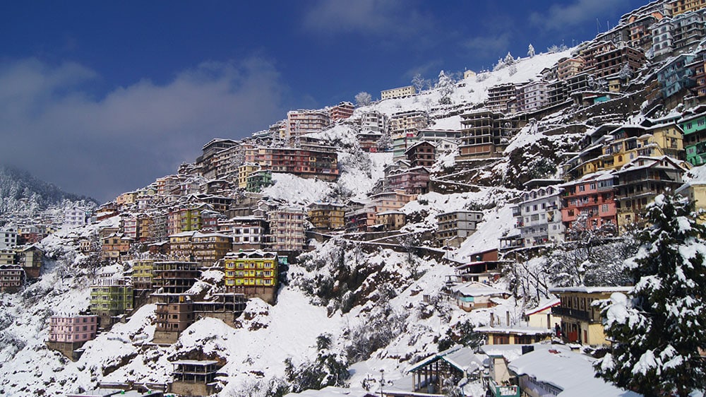 first snowfall in Shimla, Himachal Pradesh