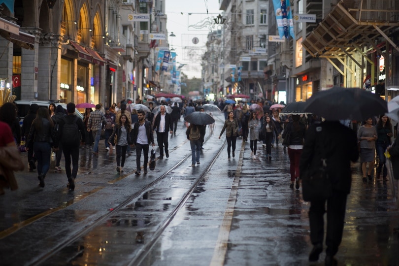 people on street