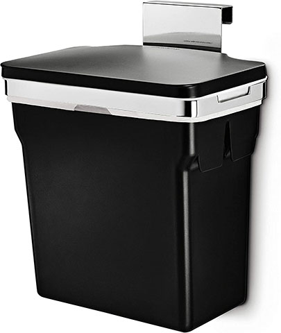 simplehuman 10 Liter 2.6 Gallon In-Cabinet Trash Can Heavy-Duty Steel Frame