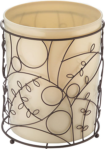 iDesign Twigz Metal Wire and Plastic Wastebasket Trash Can Garbage Can