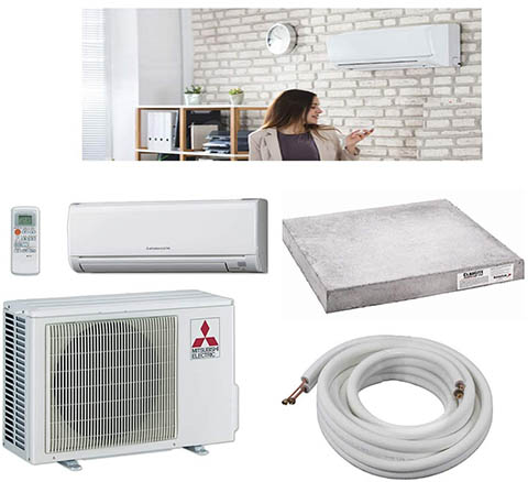 Mitsubishi Mini-Split Inverter Cool & Heat Pump System