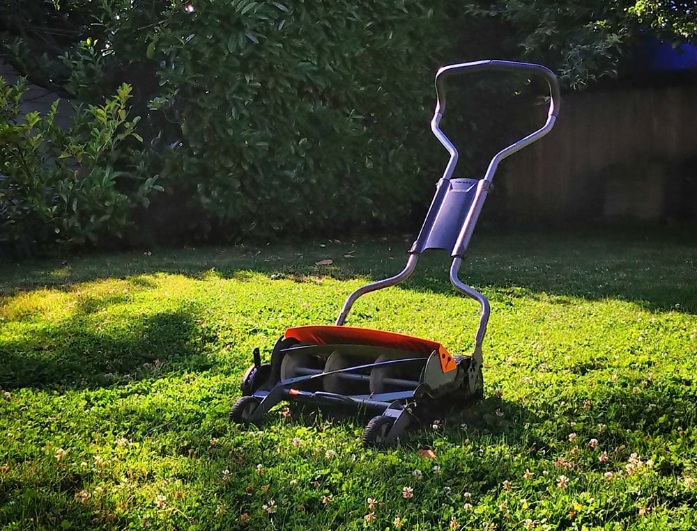 Lawnmower in the spring
