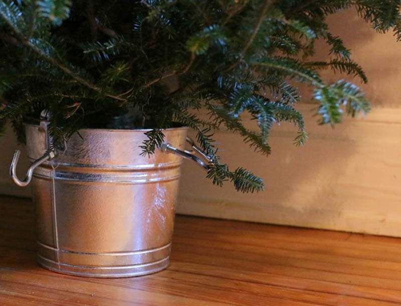 Metal Bucket Christmas Tree Stand