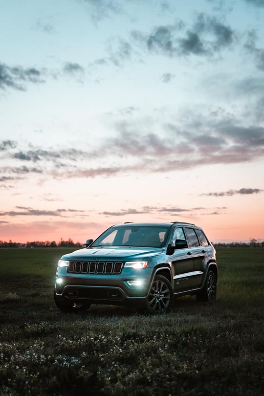 jeep compass during sunset